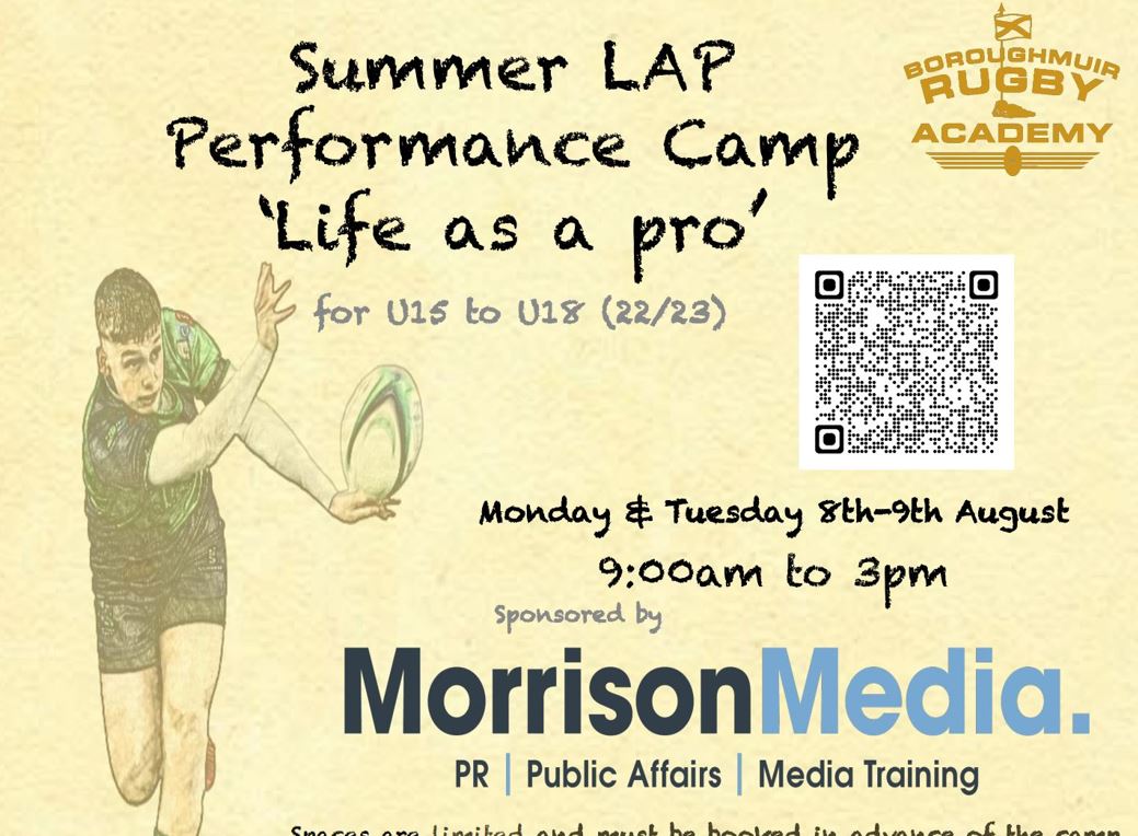 Life as a Pro Summer Camp - Open to both Boys and Girls (U15-U18)