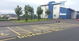 Disabled parking at Boroughmuir Rugby