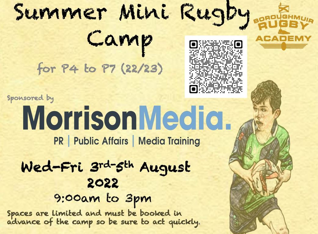 Minis' Summer Rugby Camp open to both Boys and Girls