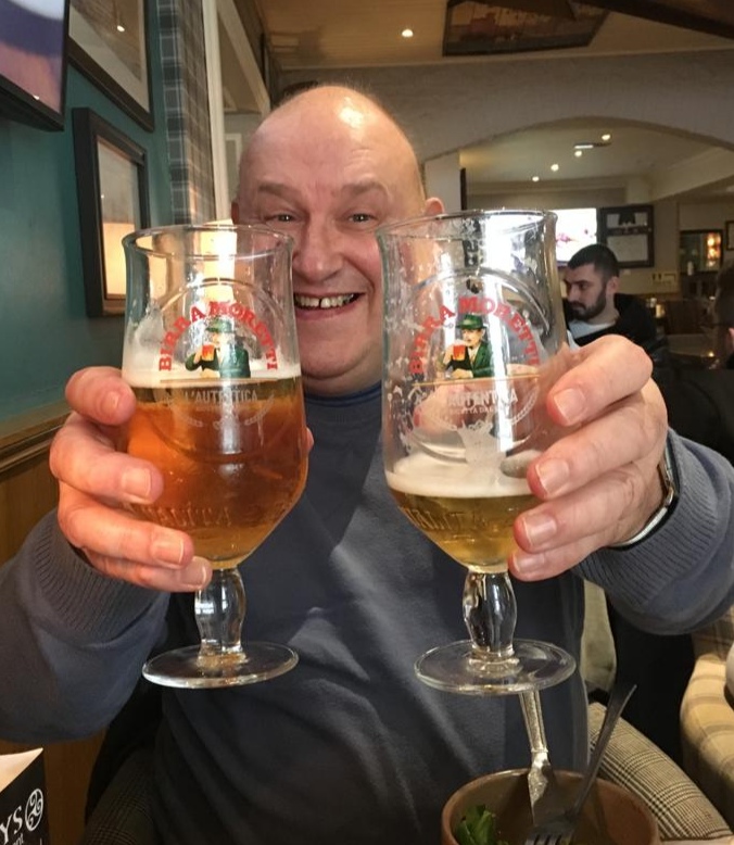 Craig with two beers